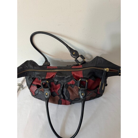 LOCKHEART Y2K MULTICOLOR LARGE LEATHER BAG/SACHEL NO SHOULDER STRAP - Picture 3 of 12